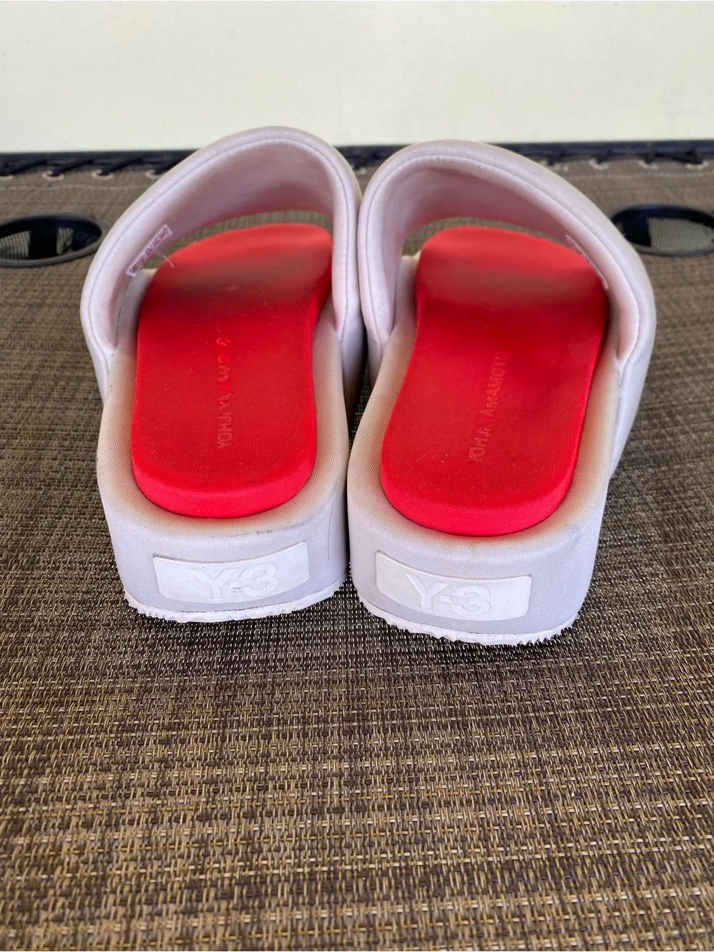 adidas Y-3 Yohji Yamamoto Slide Men’s Size 9 Off White/Red FZ4504